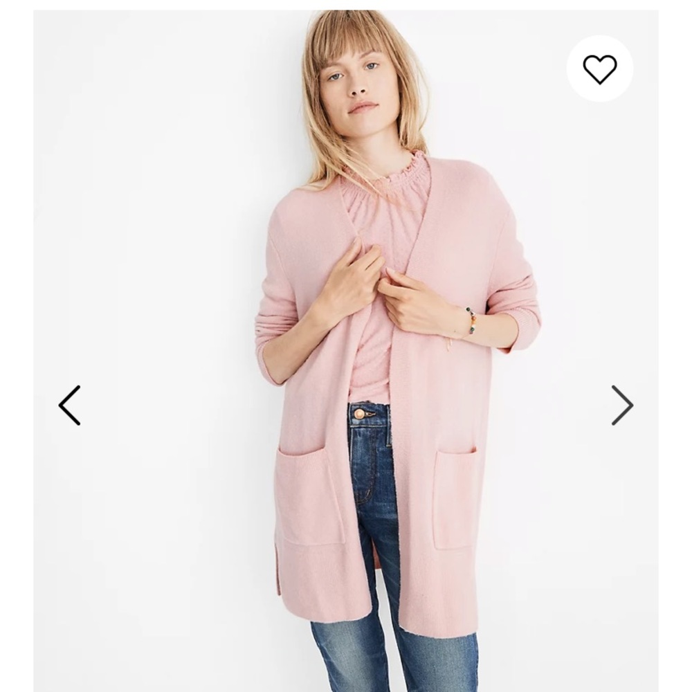 Madewell Kent Slouchy Cardigan in Pink! Size small